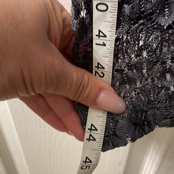 Connected Apparel blue-gray  lace detail midi wedding guest dress size 16 - Picture 7 of 7